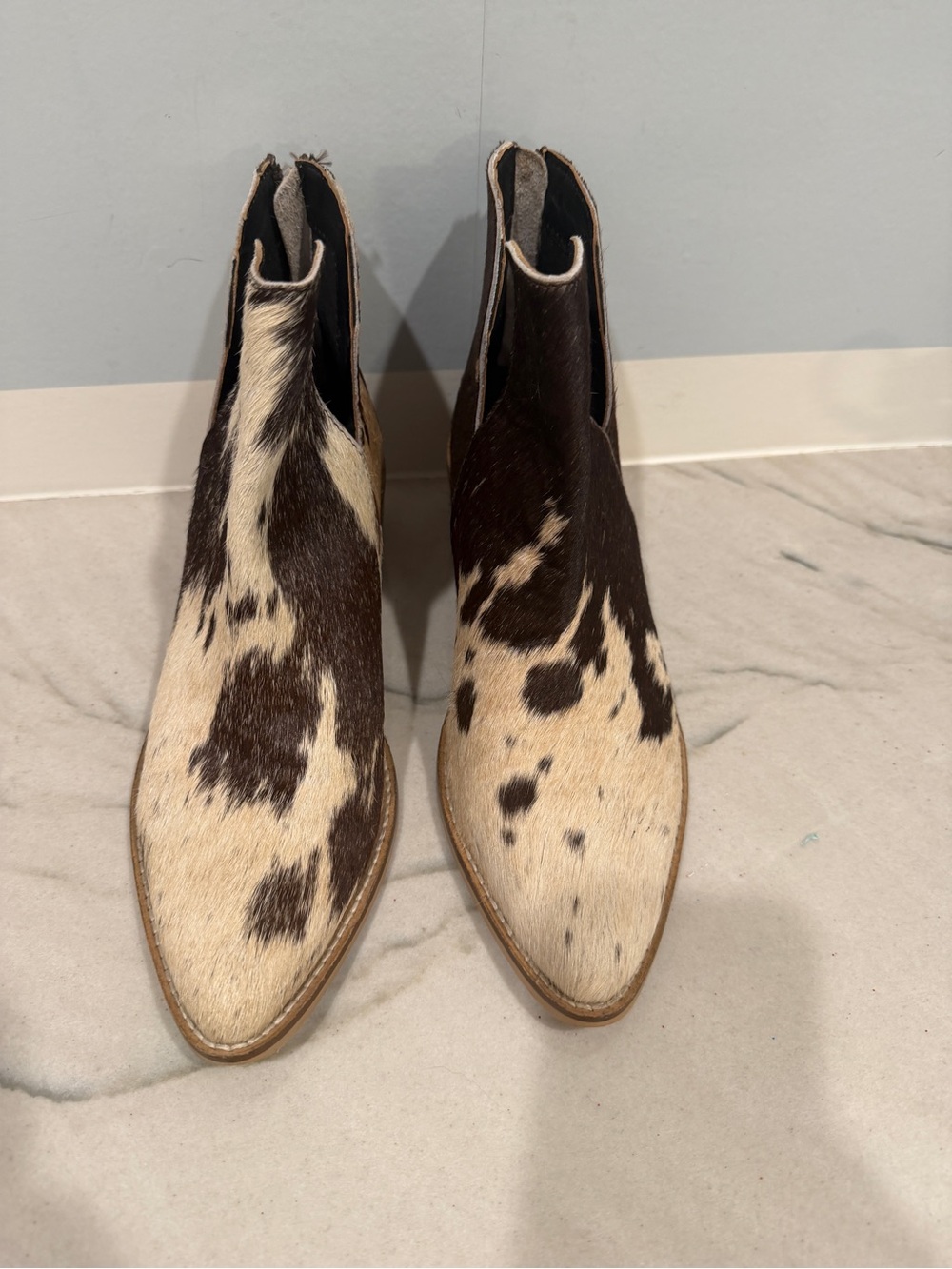 Women's Myra Bag Cowhide Chelsea Ankle Boots - Brown & Cream Size 9